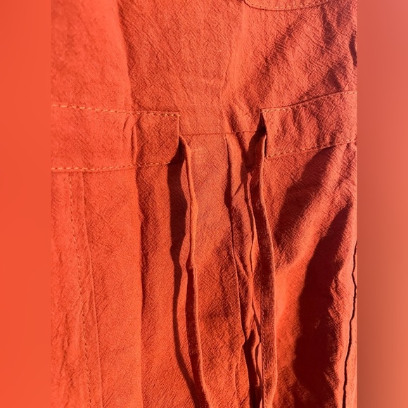 Womens Bib Overalls Adjustable Strap Drawstring Cotton Linen Jumpsuits - Picture 7 of 7